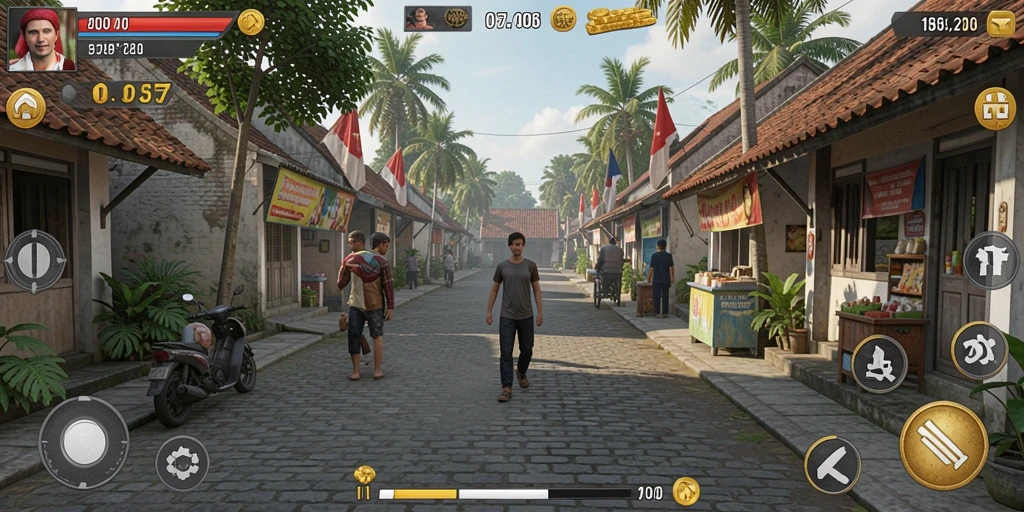 Screenshot menampilkan antarmuka permainan yang menarik.