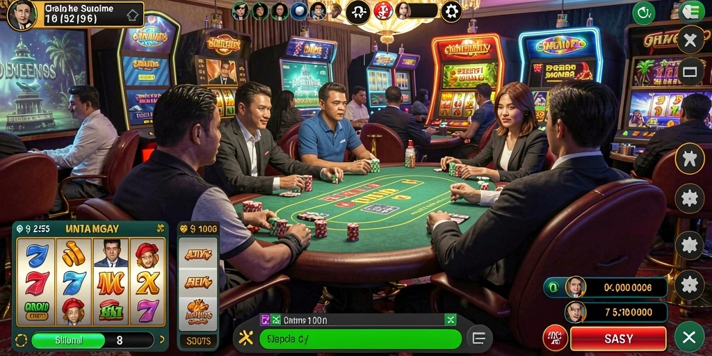Tangkapan layar menunjukkan level awal RP886 yang penuh warna.