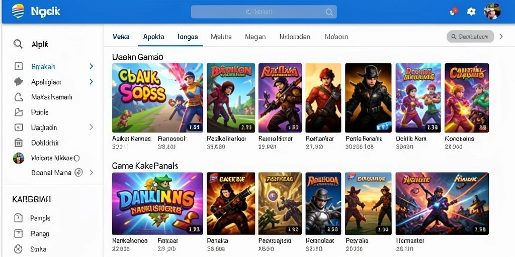 Tampilan level yang memukau dan penuh warna.