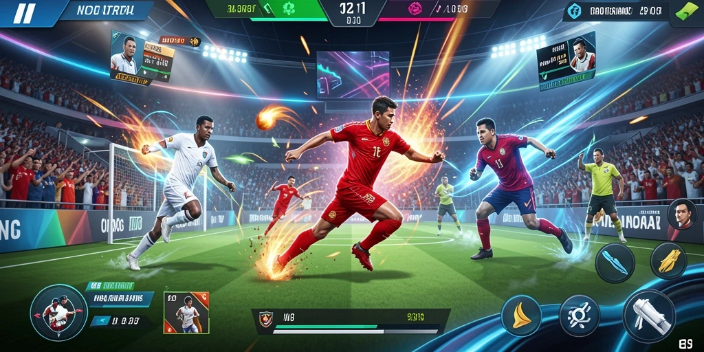 Screenshot menunjukkan karakter utama di tengah pertempuran.